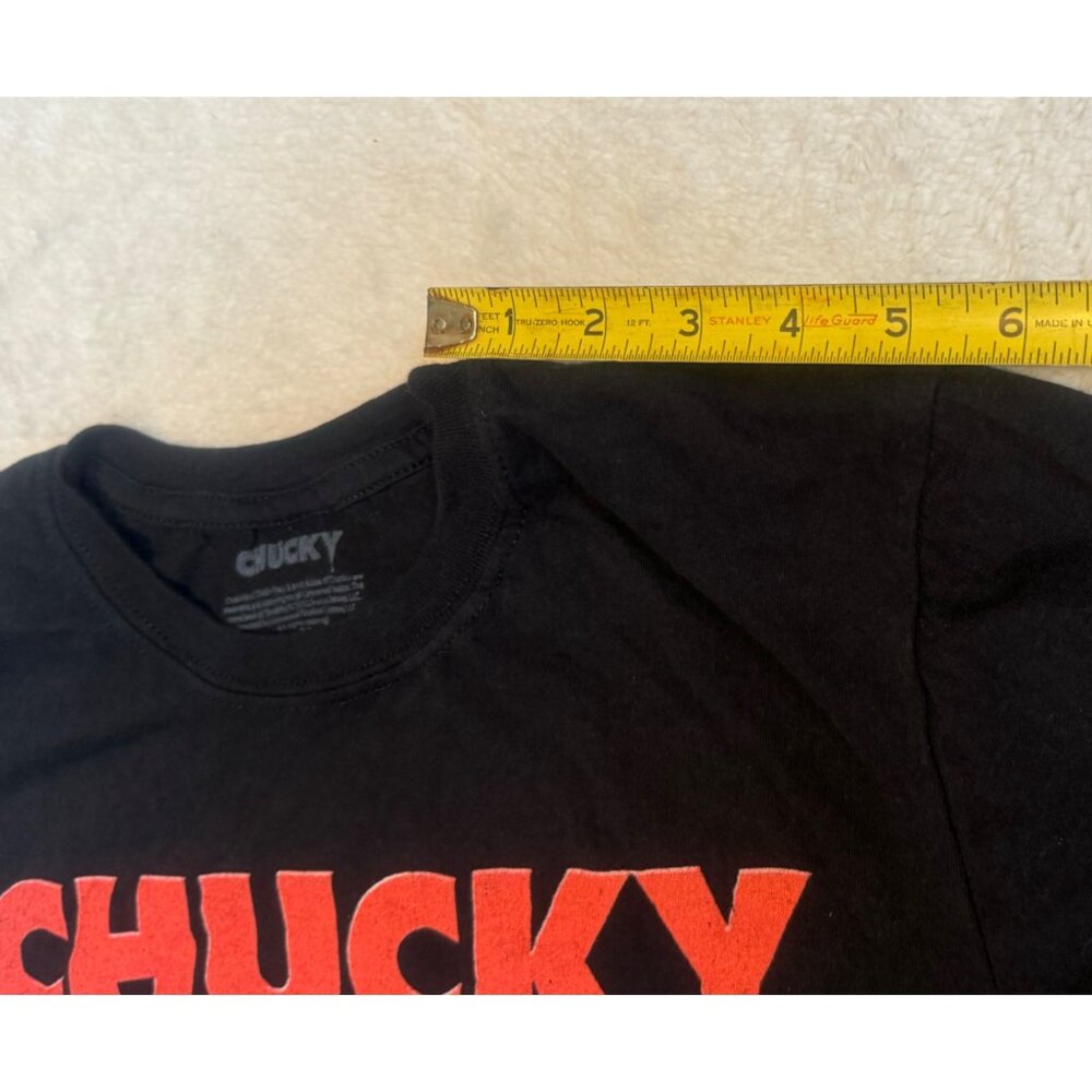 Chucky Horror Shirt Black Unisex Medium Spirit Halloween Graphic Tee - Picture 6 of 11
